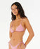 Rip Curl Womens Bikini Top Isles Plaid Sliding Triangle