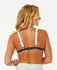 Rip Curl Womens Bikini Top Block Party Spliced Fixed Triangle