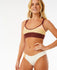 Rip Curl Womens Bikini Bottoms Block Party Spliced Cheeky Coverage