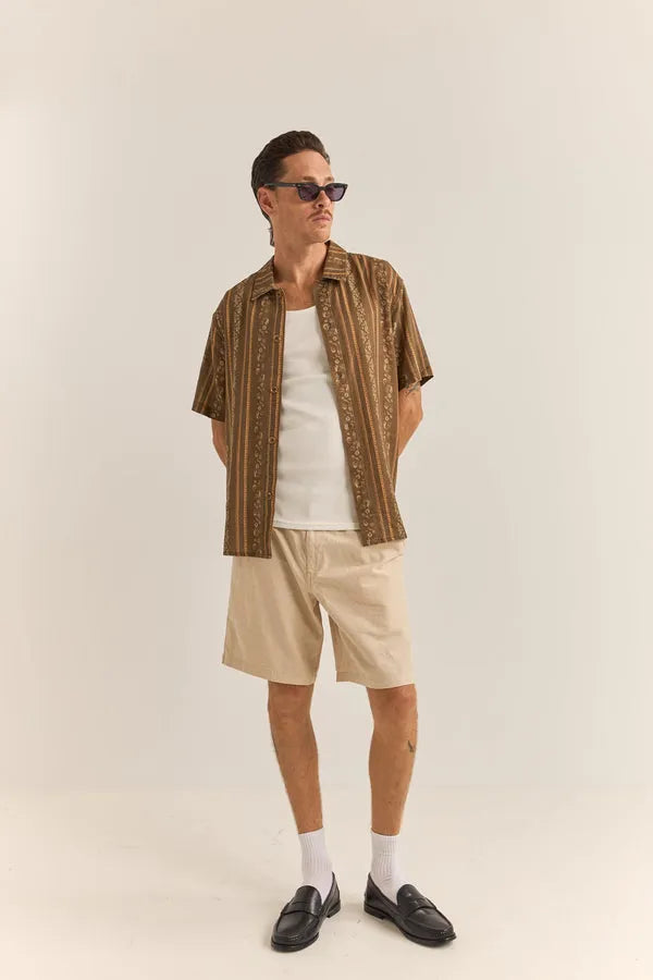 Rhythm Mens Woven Paisley Stripe