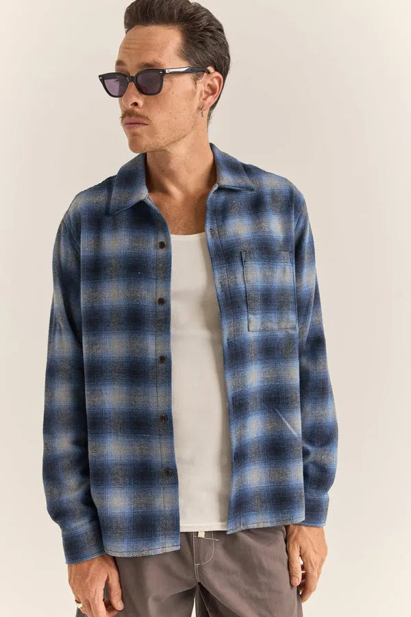 Rhythm Mens Shirt Mar Ls Flannel