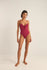 Rhythm Womens Swimsuit Isla Rib Tie Front One Piece