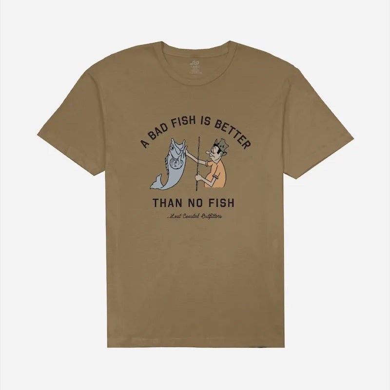 Lost Mens Shirt Gone Fishin Vintage Dye
