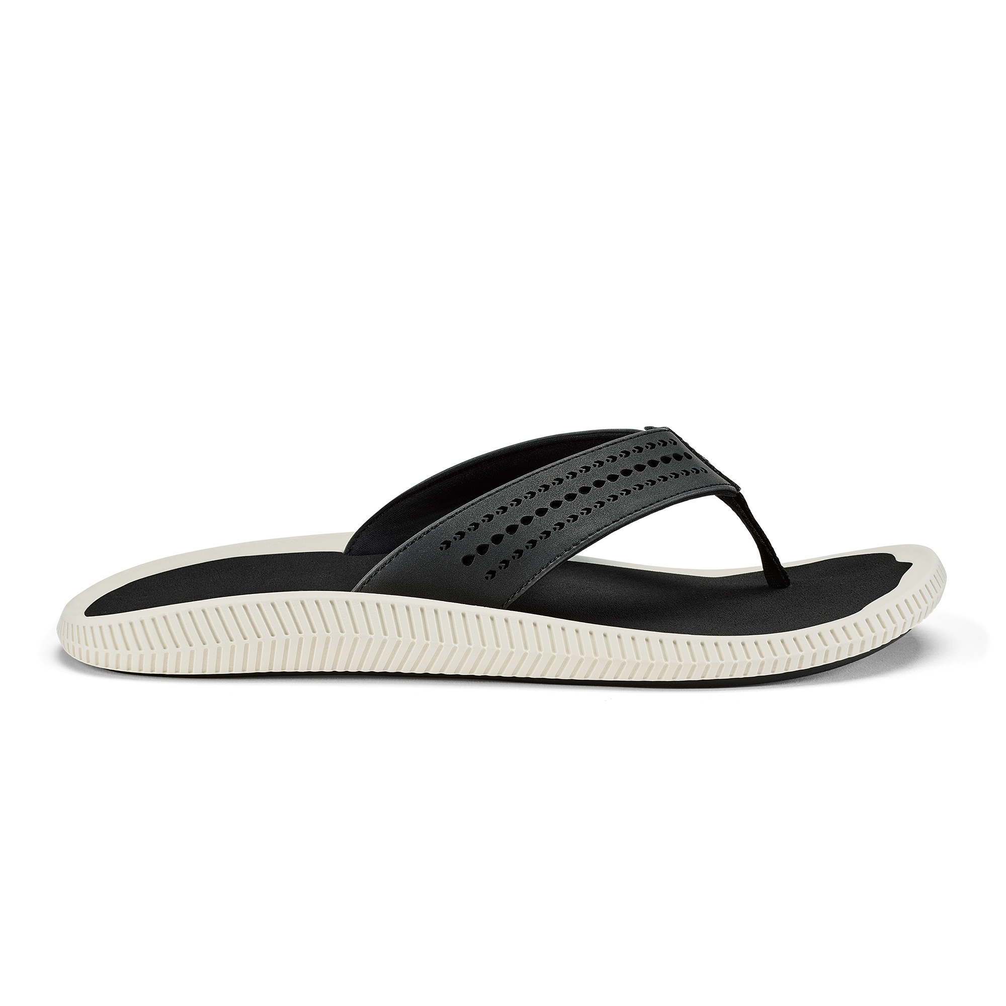 OluKai Olele Olu Men\'s Black and White Slide Sandals. Size 12. Sleek, Modern. Amazon.com | OLUKAI Ulele Olu Men main image 2