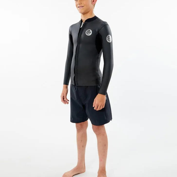 Rip Curl Kids Wetsuits Dawn Patrol Long Sleeve Front Zip Jacket Boys 8-16 years
