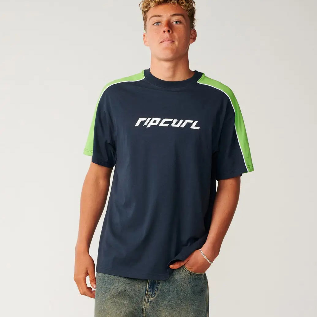 Rip Curl Mens Shirt Archive Up Top Panel Loose Tee