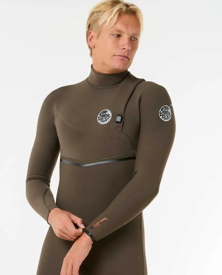 Rip Curl Mens Wetsuits E7 Flashbomb 3/2 Zip Free Fullsuit