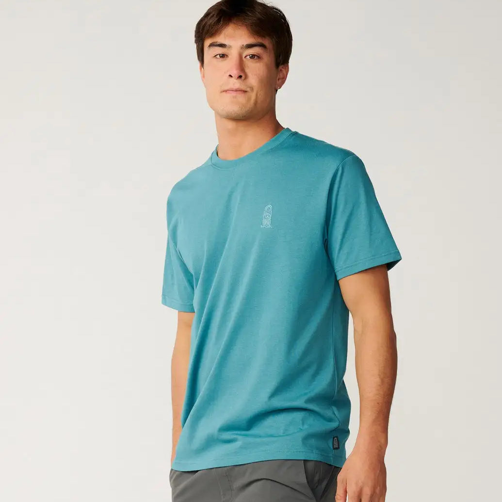 Rip Curl Mens Shirt Search Series Vaporcool Embroid Relaxed Tee