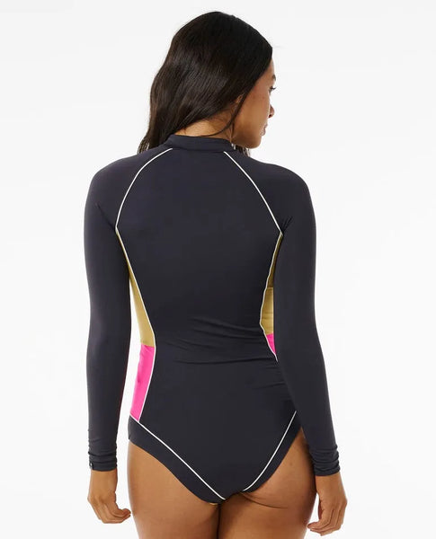Rip Curl Womens Swimsuit Hibiscus Heat Slice Long Sleeve Springsuit