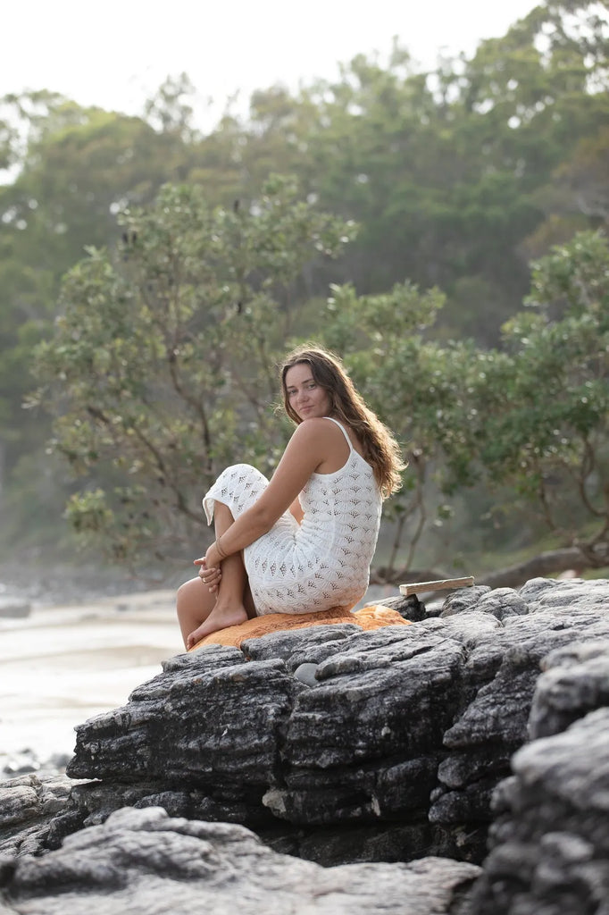 Rhythm Womens Dress Marketta Knit Midi