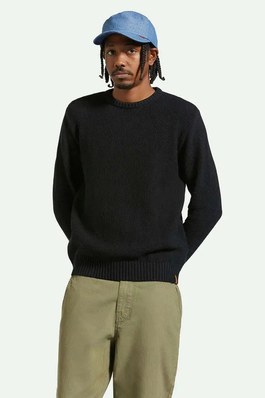 Brixton Mens Sweater Jacques Waffle Knit