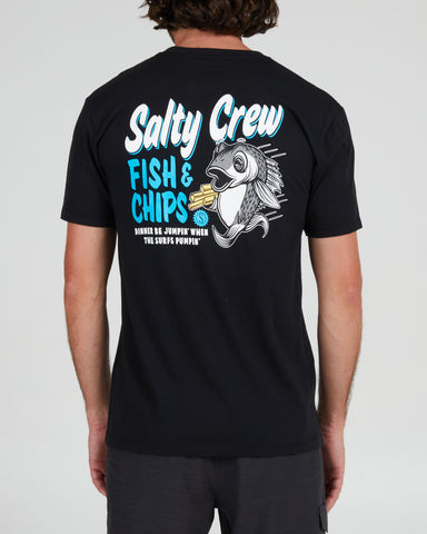 Salty Crew Mens Shirt Fish & Chips Premium Tee