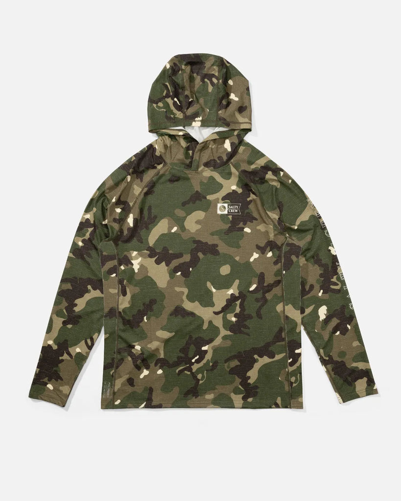 Salty Crew Mens Shirt Apex Perforated Sunshirt Hoodie