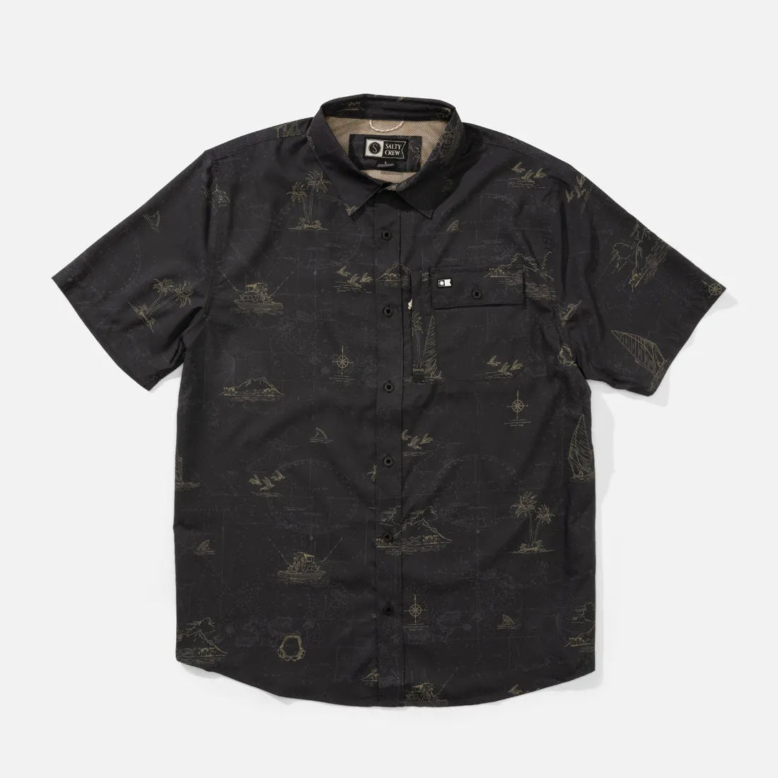 Salty Crew Mens Woven Helmsman UV Button Up