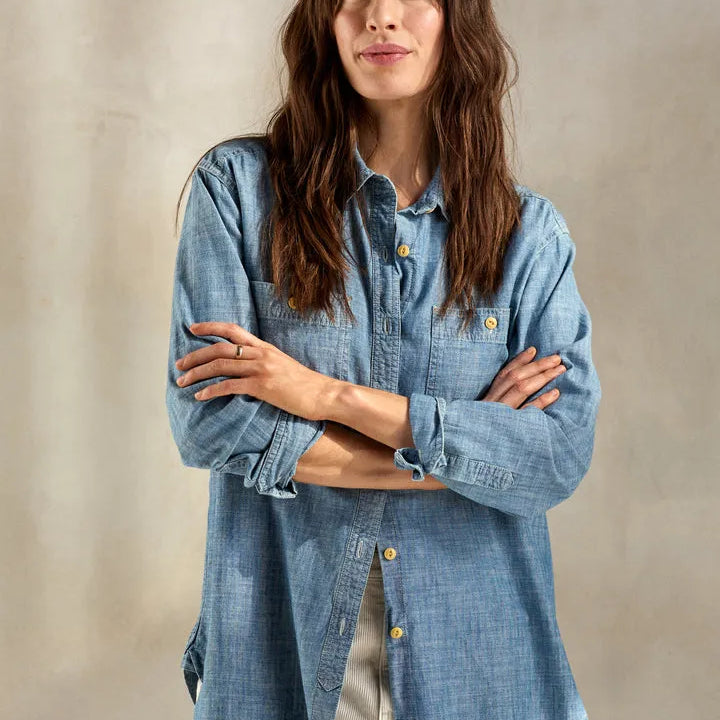Outerknown Womens Shirt Chambray Utility
