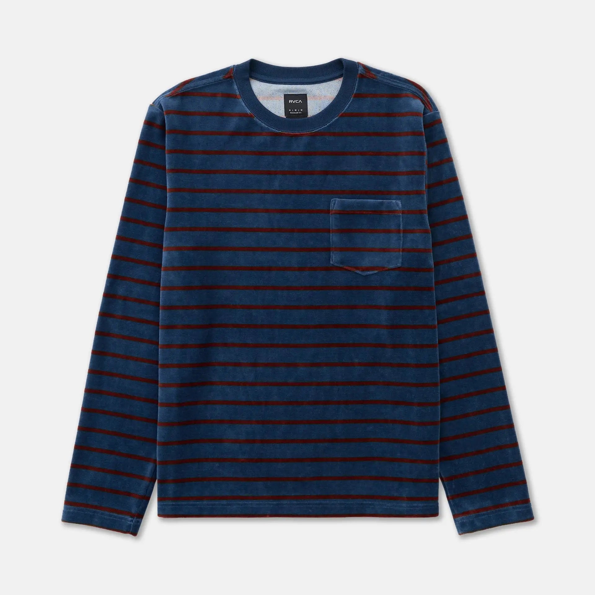 RVCA Mens Sweatshirt Pile Knit Long Sleeve Velour