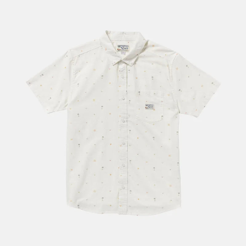 RVCA Mens Woven Exotica Seersucker