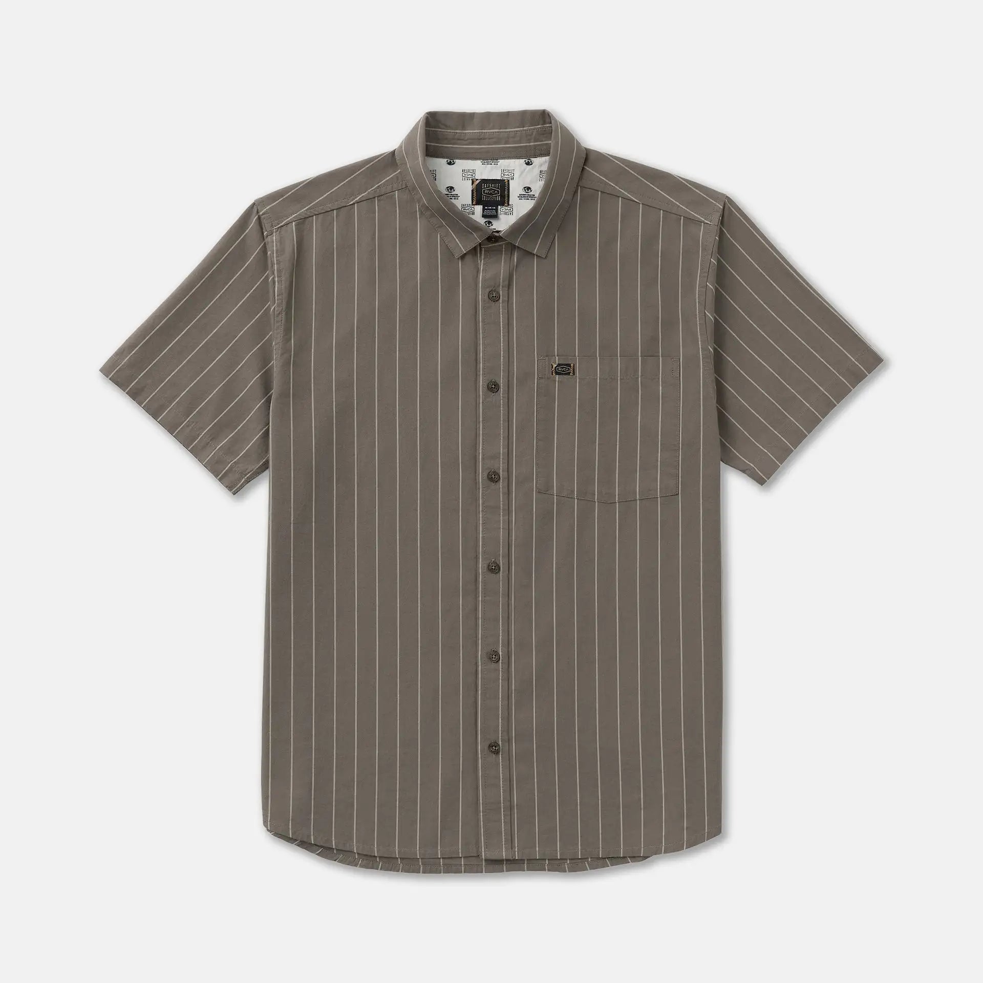 RVCA Mens Woven Dayshift Workwear Stripe