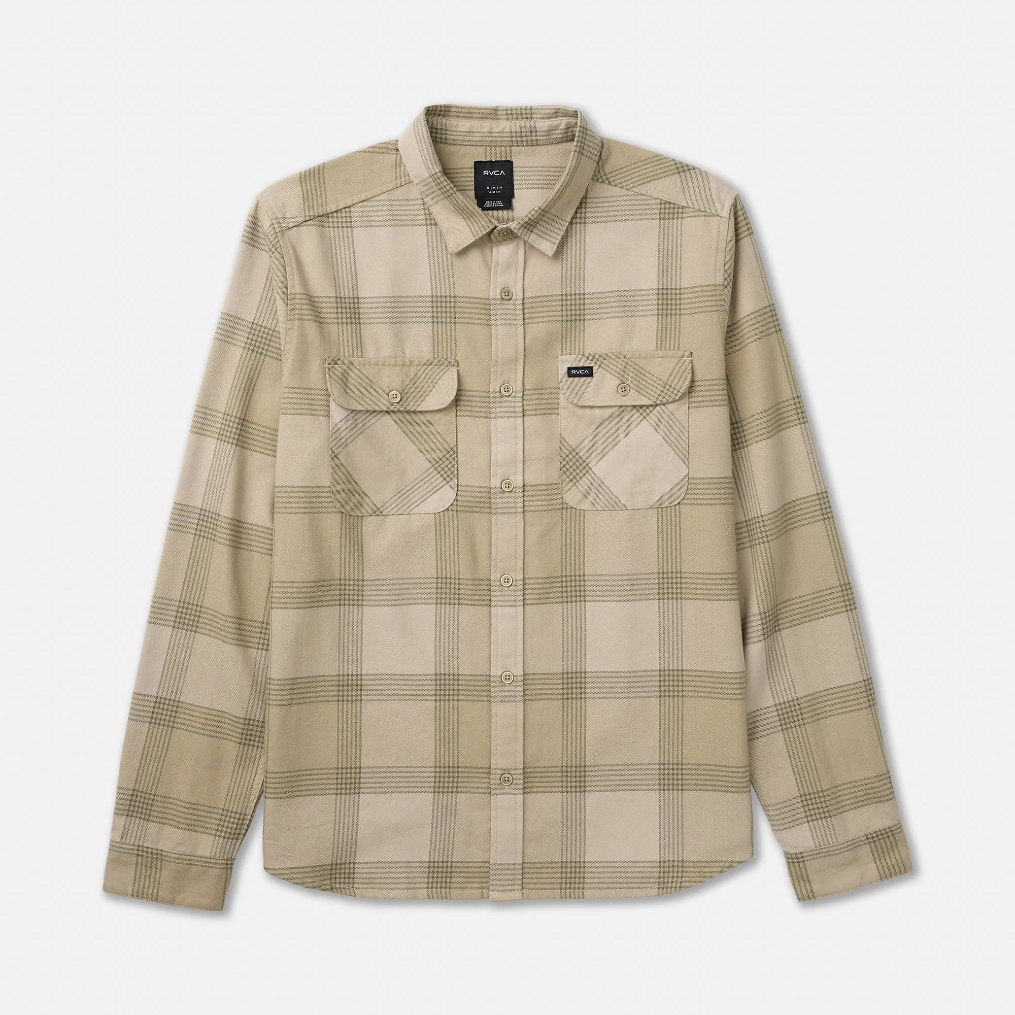 RVCA Mens Shirt That'll Work Flannel Long Sleeve