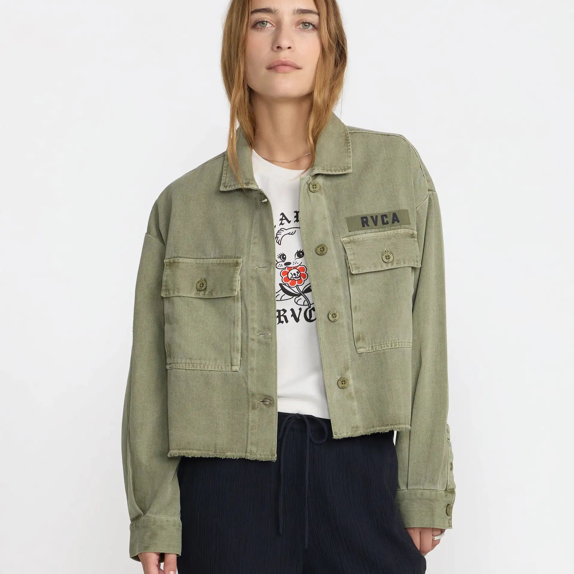 RVCA Womens Shirt Reserve Long Sleeve Overshirt