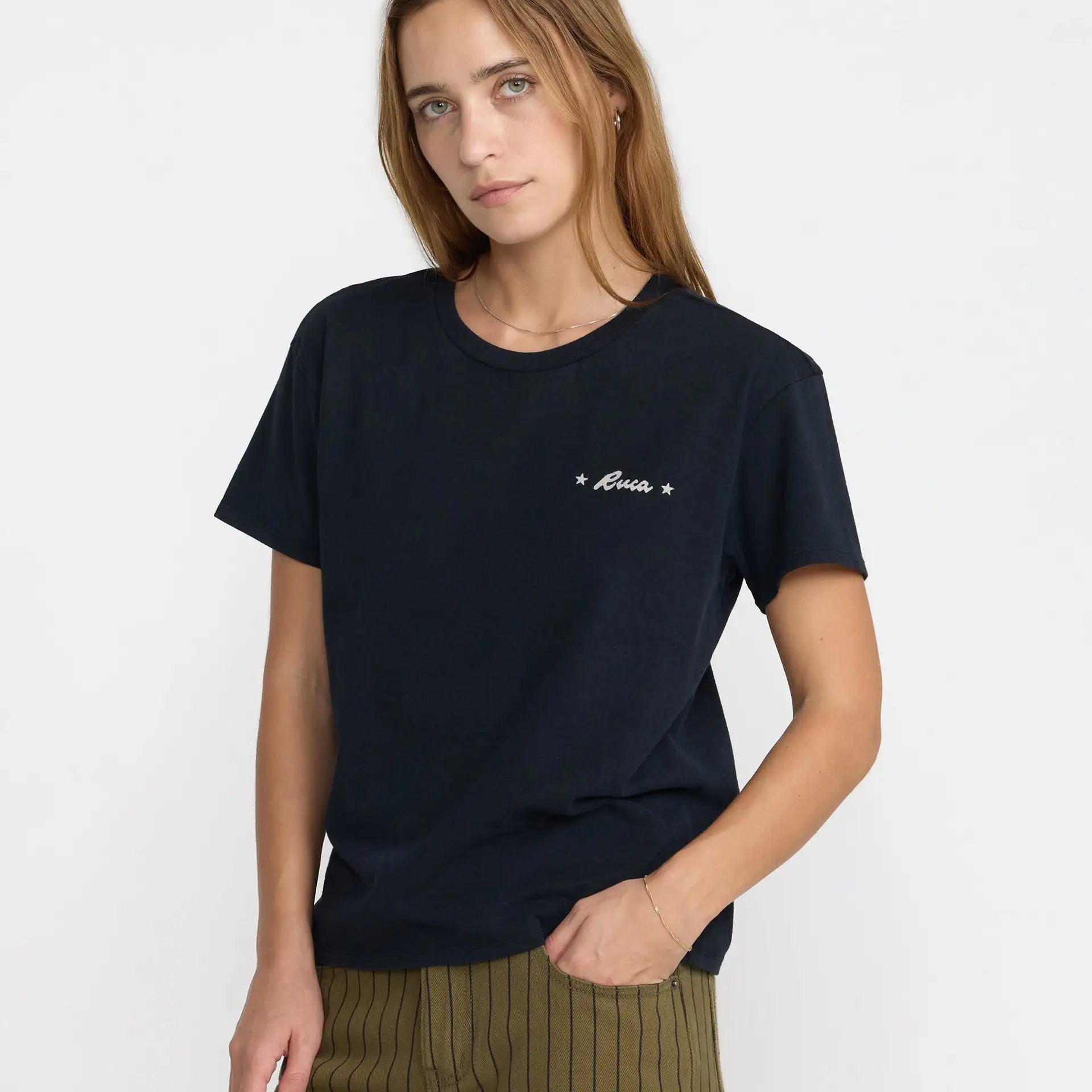 RVCA Womens Shirt Roughstock Relaxed Tee