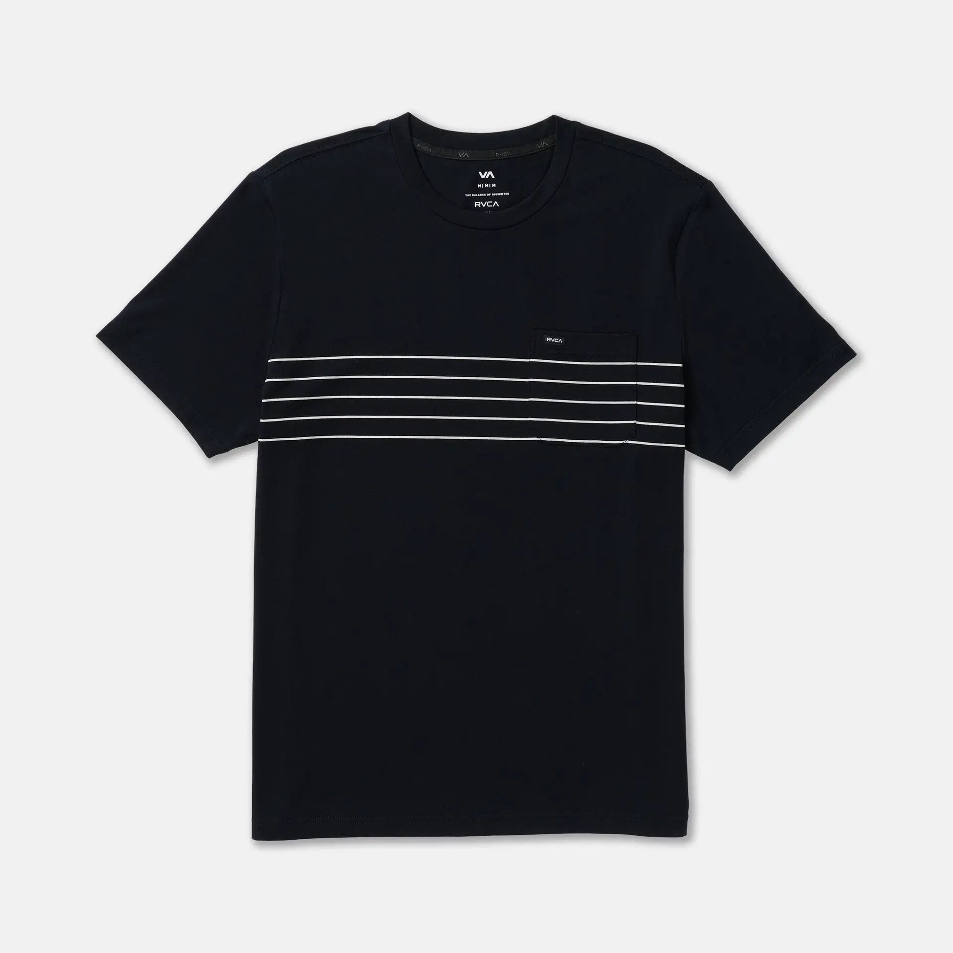 RVCA Mens Shirt Balance Pocket Stripe Tee