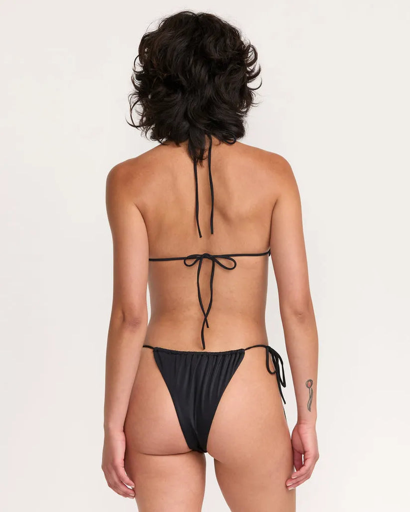 RVCA Womens Bikini Top Solid Halter Triangle
