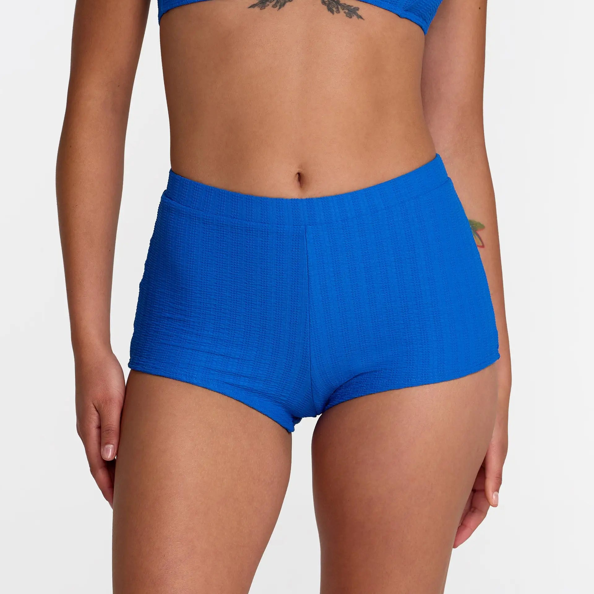 RVCA Womens Bikini Bottoms Pucker Boy Short