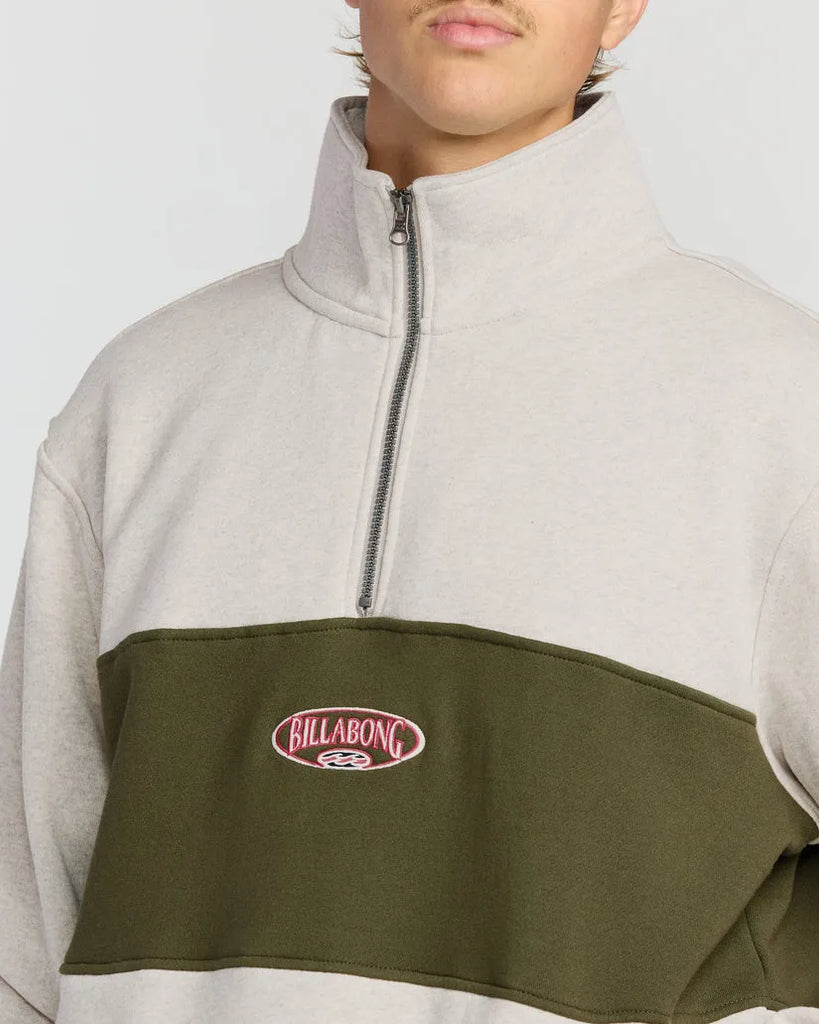 Billabong Mens Sweatshirt Bad Dog 3/4 Zip Mockneck