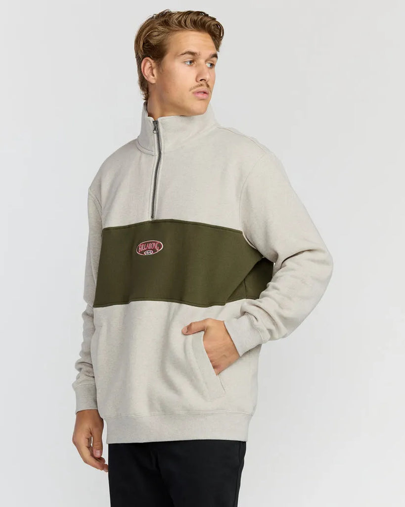 Billabong Mens Sweatshirt Bad Dog 3/4 Zip Mockneck