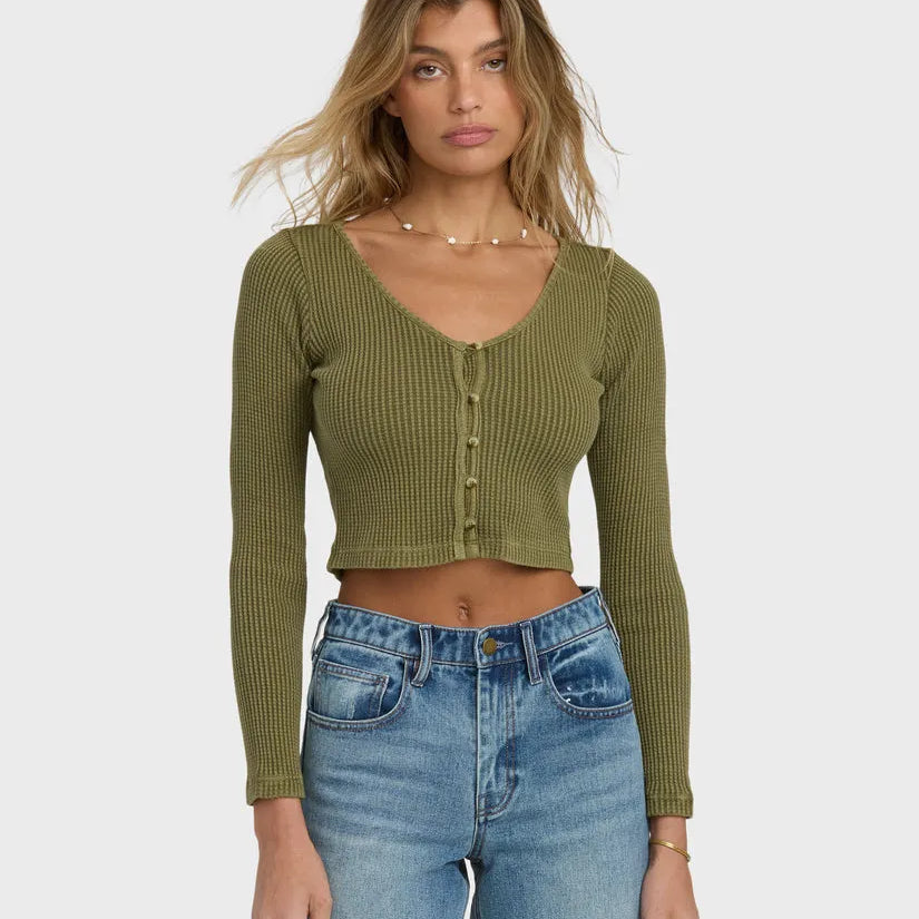 Billabong Womens Shirt Paxton Long Sleeve Top
