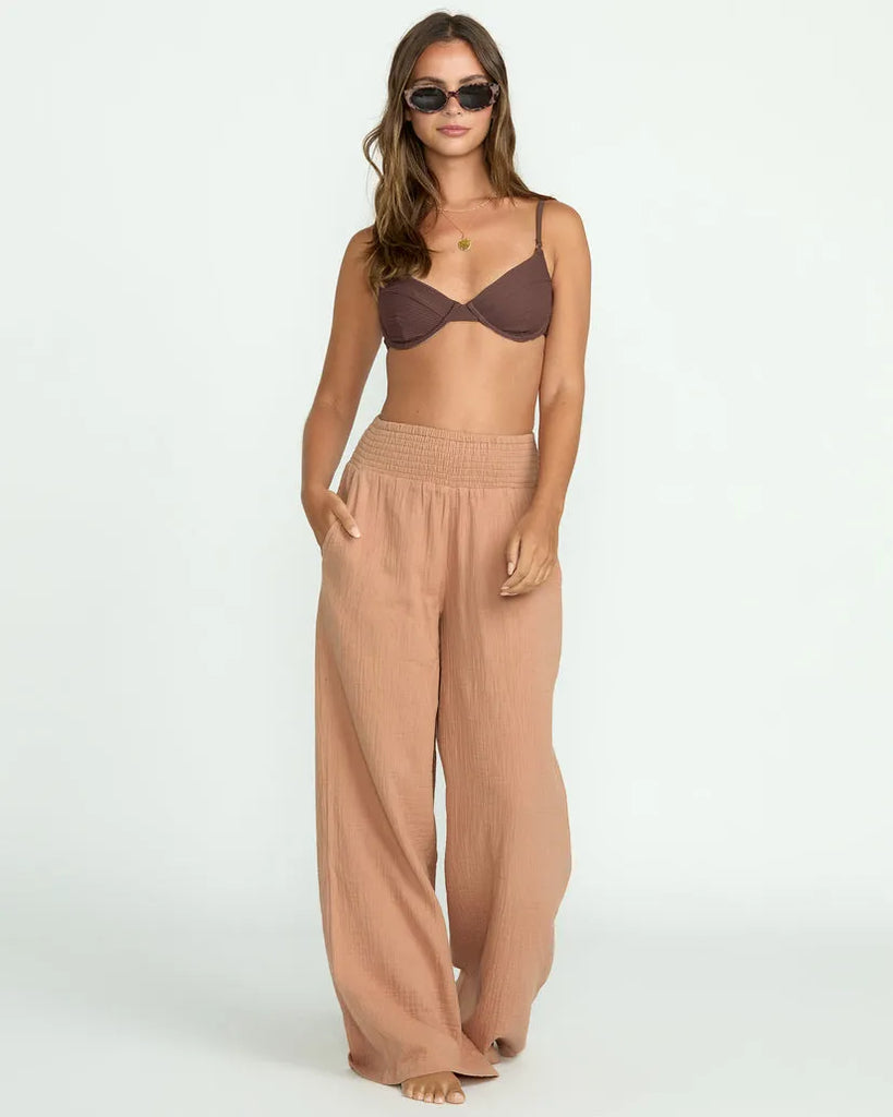 Billabong Womens Pants New Waves Gauze Elastic Waist