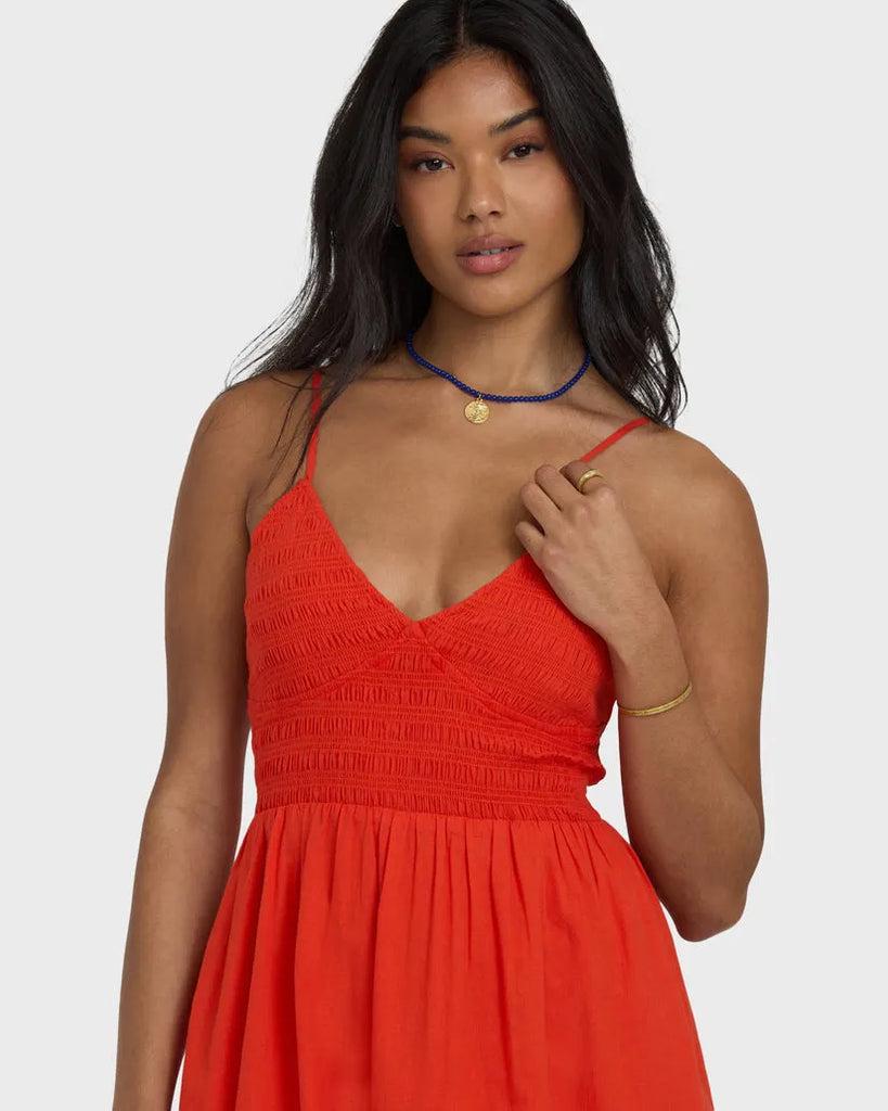 Billabong Womens Dress Such A Trip Midi