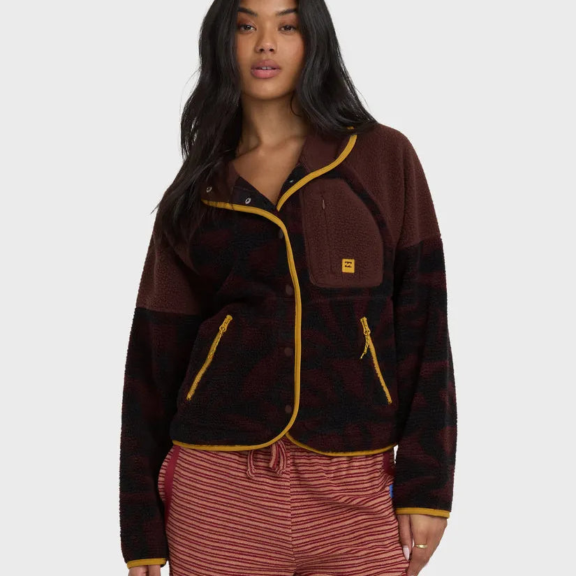 Billabong Womens Jacket Popoyo Snap Up