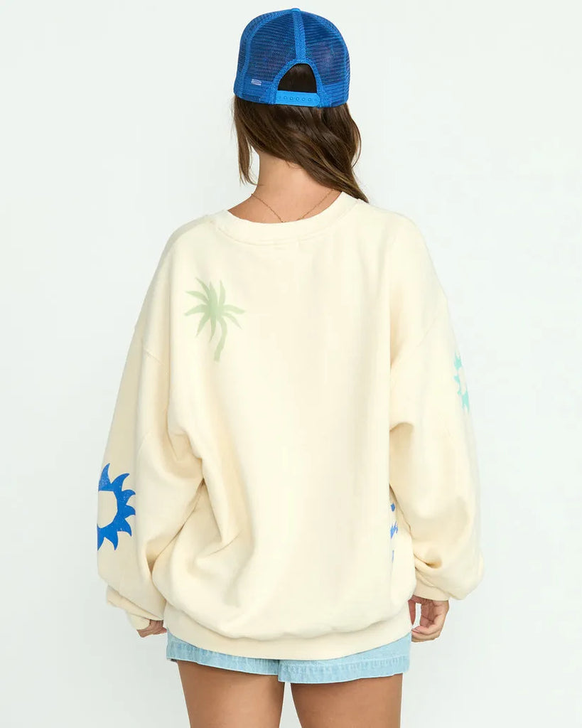 Billabong Womens Sweatshirt Water Signs Kendal Crewneck