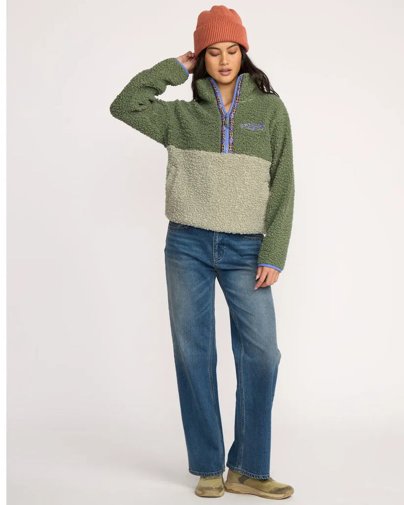 Billabong Womens Sweatshirt Horizon Mock Neck Half Zip