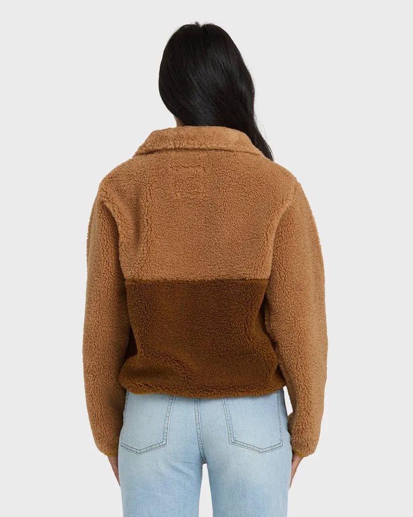 Billabong Womens Sweatshirt Horizon Mock Neck Half Zip