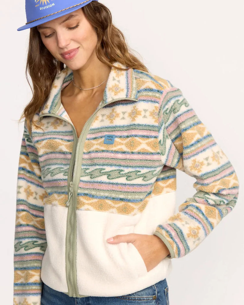 Billabong Womens Sweatshirt Rock Jetty Mock Neck Zip