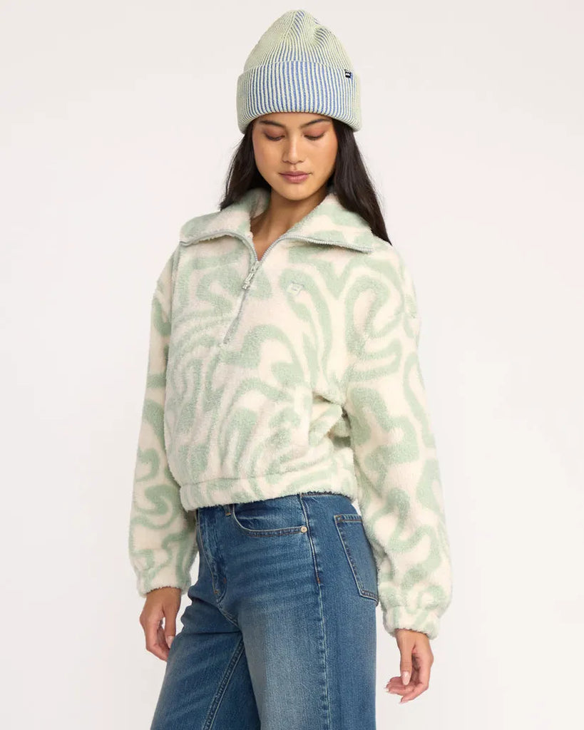 Billabong Womens Sweatshirt Barra Half Zip