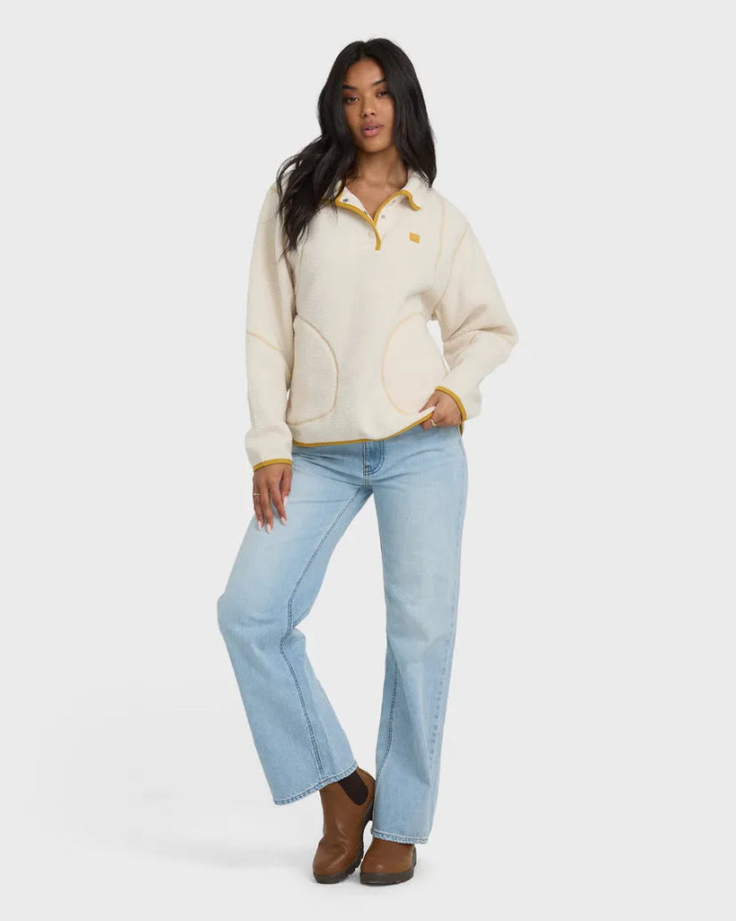 Billabong Womens Sweatshirt Streamer Half Snap