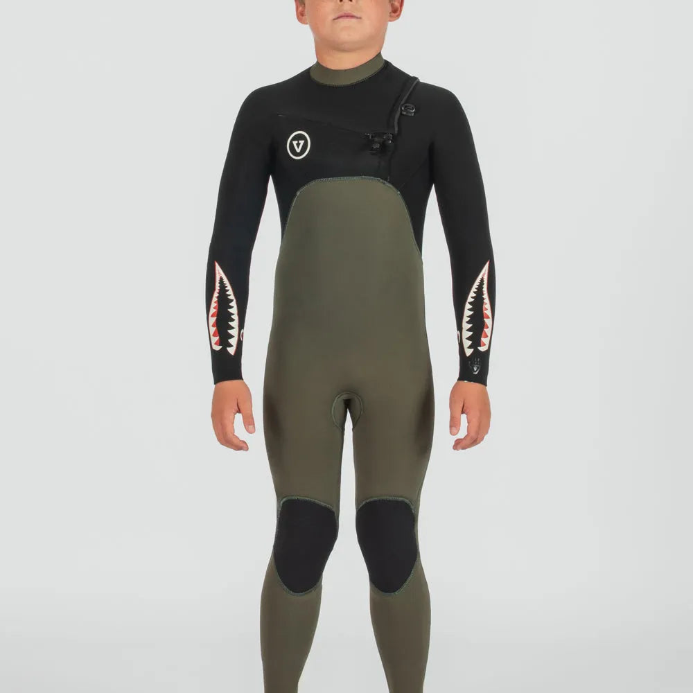 Vissla Kids Wetsuit 7 Seas Boys 3-2 Warbird Full Chest Zip Fullsuit