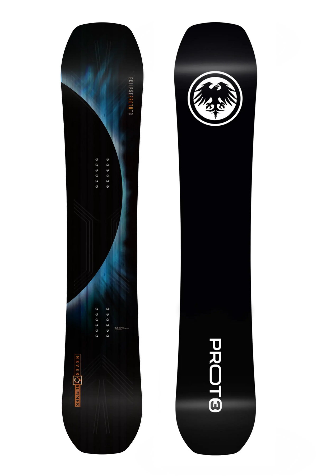 Never Summer Mens Snowboard Proto T3 Eclipse