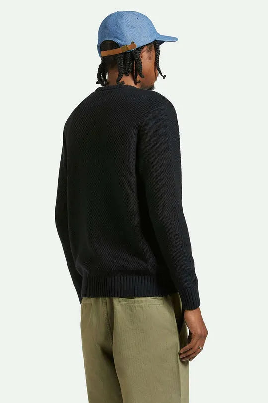 Brixton Mens Sweater Jacques Waffle Knit