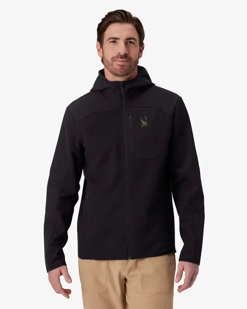 Spyder Mens Snow Layers Web Shellfleece Hooded Jacket