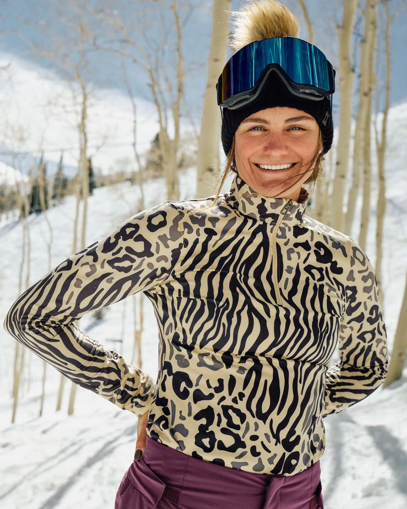 Spyder Womens Base Layers Vivid Half Zip T-Neck