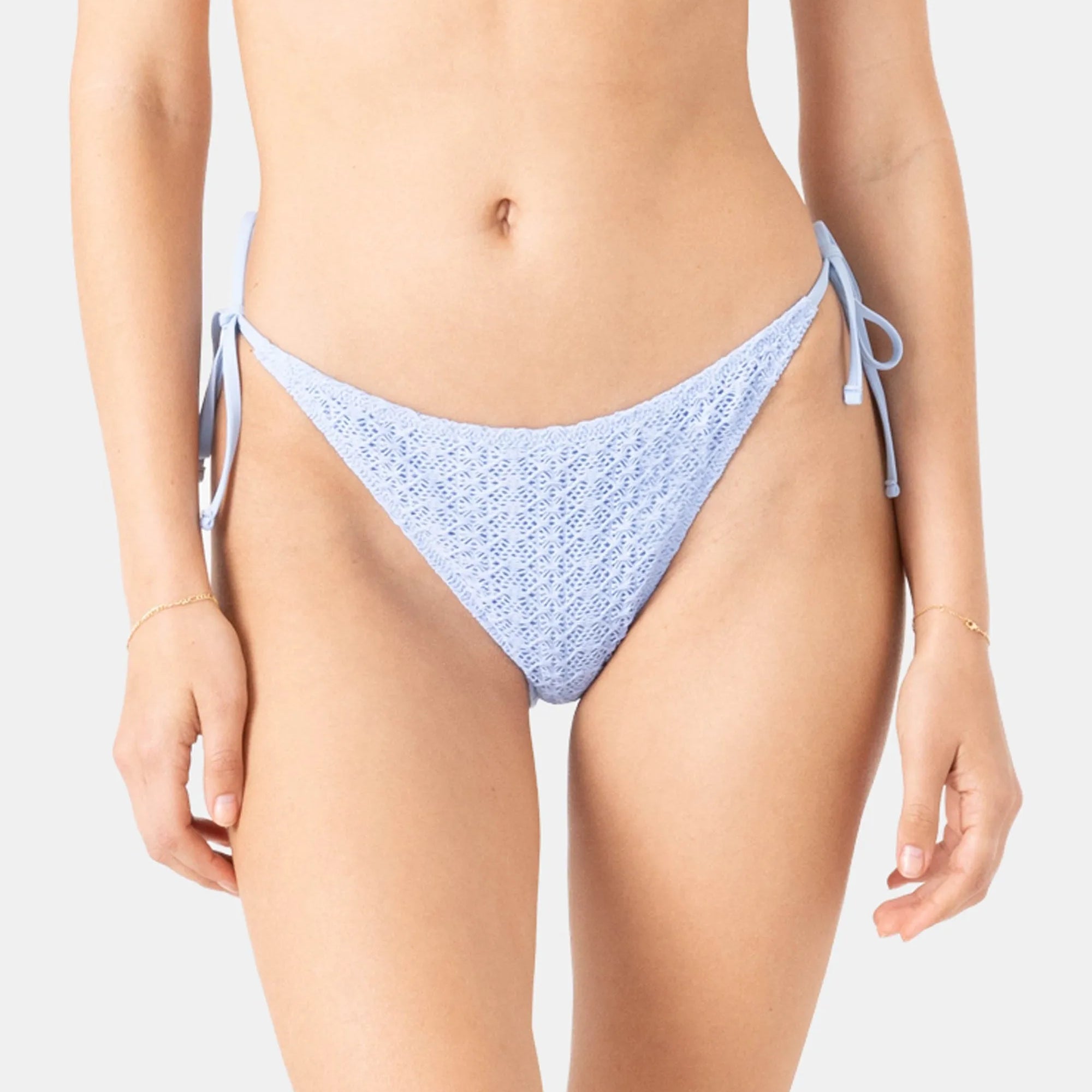 Roxy Womens Bikini Bottoms Crochet Tie Side Cheeky