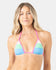 Roxy Womens Bikini Top Surf City Colorblock Mini Tiki Triangle