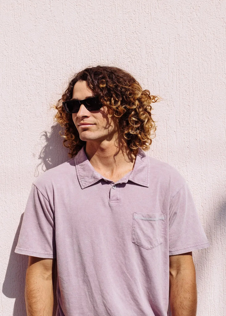 Vissla Mens Knit Solid Sets Cosmic Wash Polo