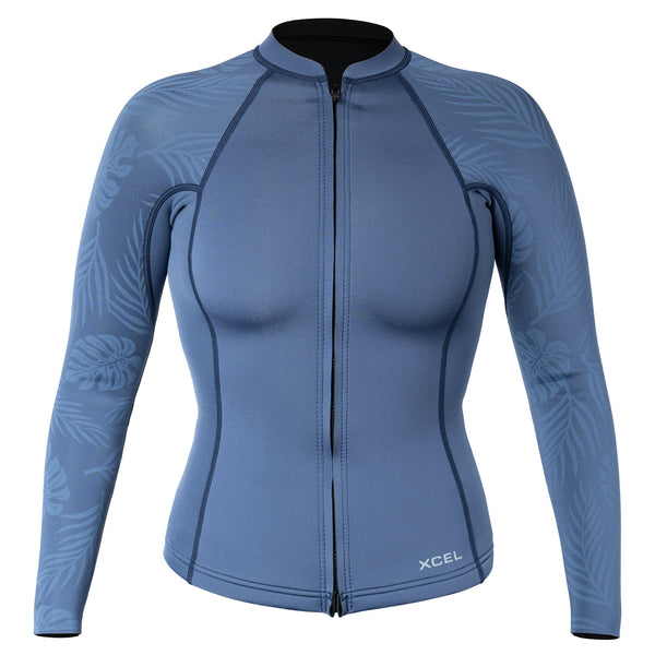 プルル Xcel Women's Axis Long Sleeve Front Zip Jacket 1.5/1mm DS