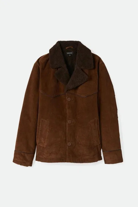 Brixton Mens Jacket Wallace Sherpa Lined Corduroy